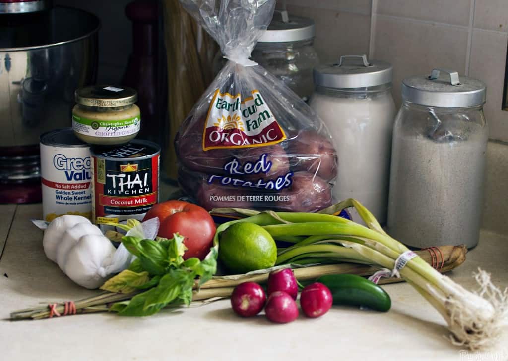Ingredients for Thai Corn Chowder