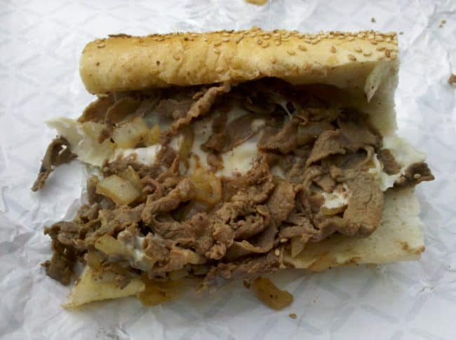 Cheese Steak from John's Roast Pork, in Philadelphia.