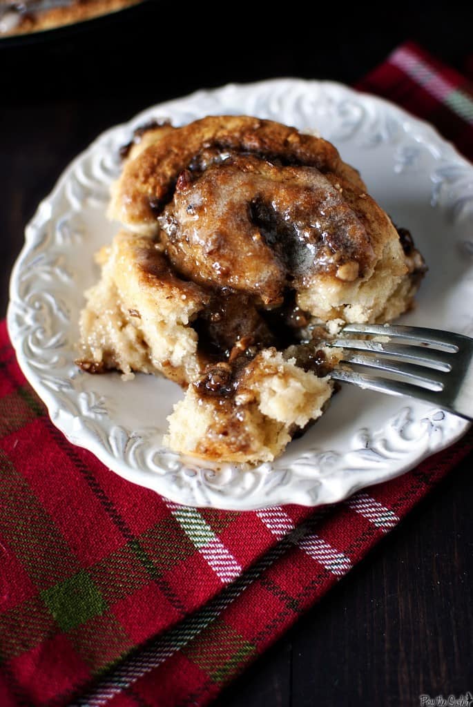 Christmas breakfast becomes more special when you serve a pan of warm maple pecan cinnamon rolls to your family. They're a sweet way to start the day! | PassTheSushi.com