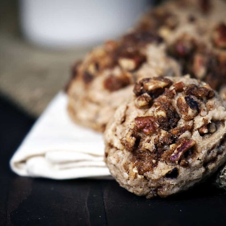 Coffee cake cookies are the taste of cinnamon coffee cake in a soft cookie. Perfect snack with a tall glass of milk or mug of coffee! \\ PassTheSushi.com