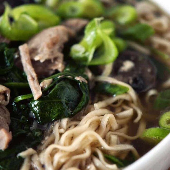 Slow Cooker Japanese Pork Ramen Noodle Soup