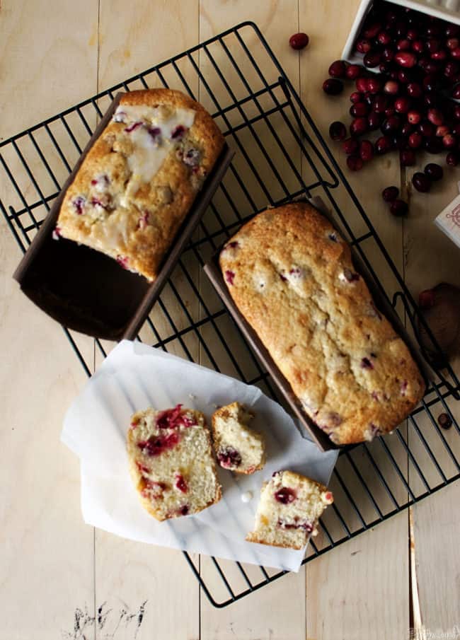 Glazed Cranberry-Lemon Crystallized Ginger Loaf is great as a breakfast treat or afternoon snack with a warm beverage. \\ PassTheSushii.com