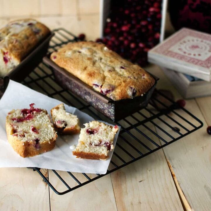 Glazed Cranberry-Lemon Crystallized Ginger Loaf is great as a breakfast treat or afternoon snack with a warm beverage. \\ PassTheSushii.com