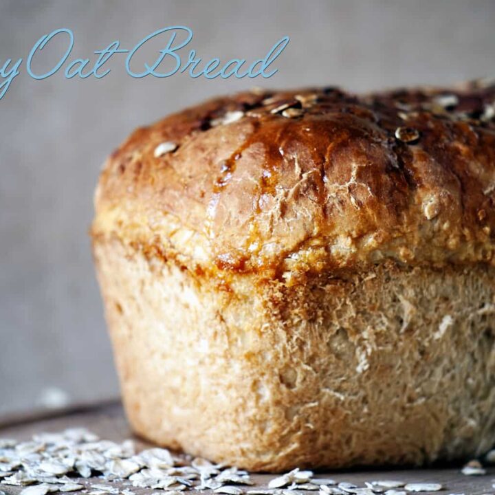 ﻿Honey oat bread ﻿is hearty sandwich bread, and perfect for toasting. The outer crust is rich and sweet, with a tender crumb inside. \\ PassTheSushi.com