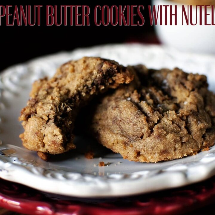 ﻿Salted peanut butter Nutella cookies ﻿will capture your heart with their chewy, chocolate-hazelnut goodness, accented with salted peanut butter. \\ PassTheSushi.com