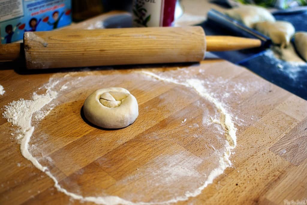 Making scallion pancakes for Chinese New Year dinner. PassTheSushi.com
