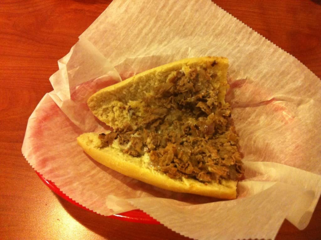 cheese steak from Two Cousins Pizzeria in Delaware