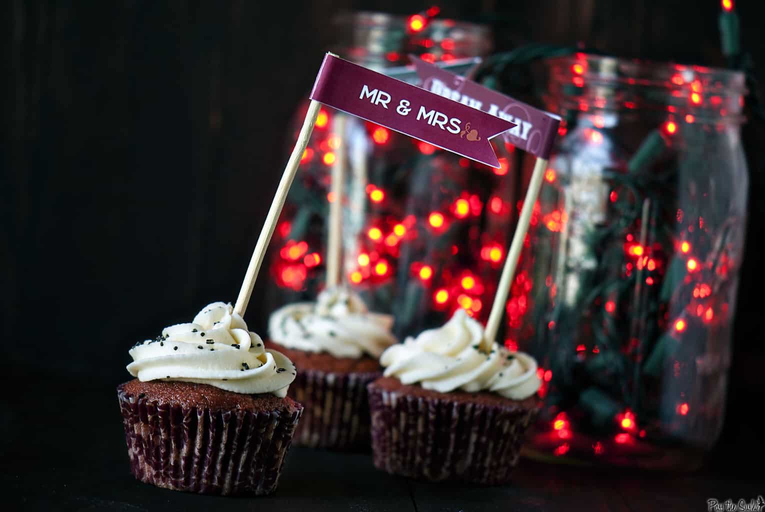 Red velvet cupcakes ﻿will be the perfect Valentine's Day dessert for your sweetie. Chocolate buttermilk cupcakes with fluffy cream cheese frosting on top.