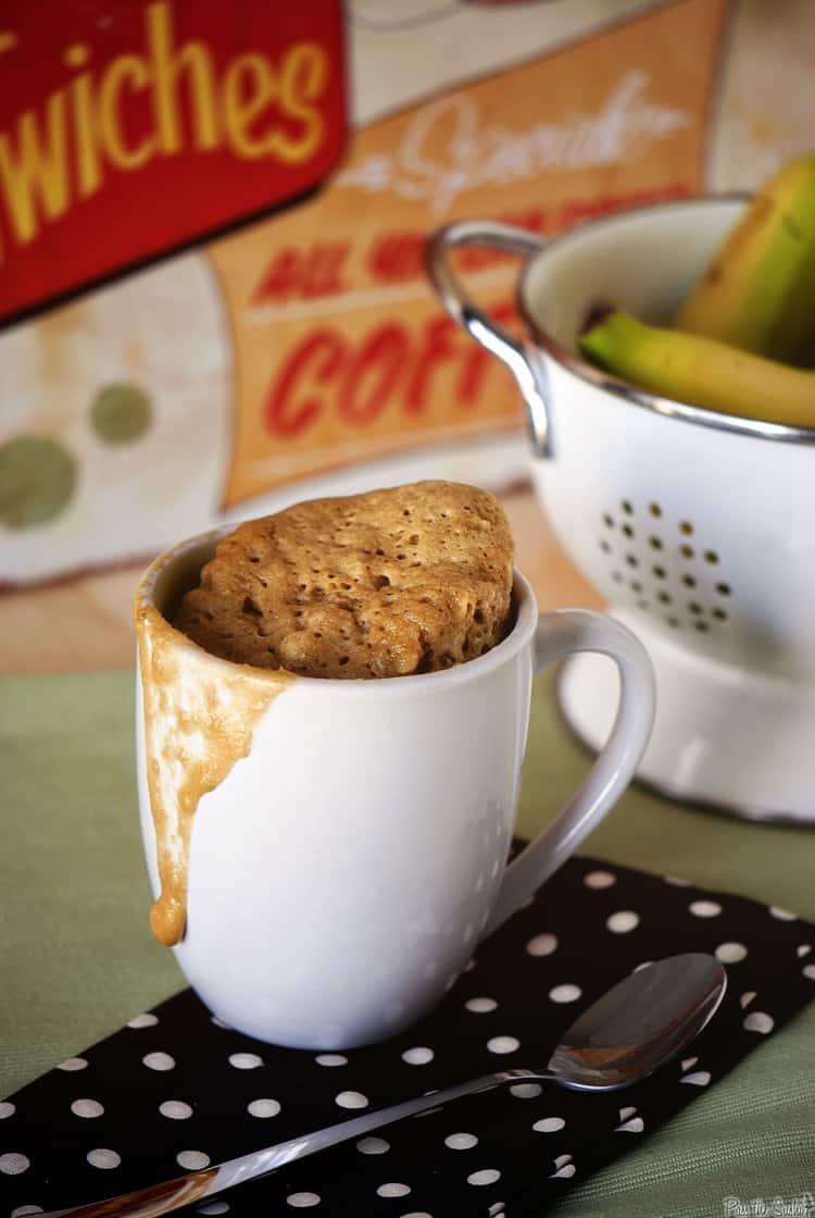 super easy banana bread mug cake - microwave recipe