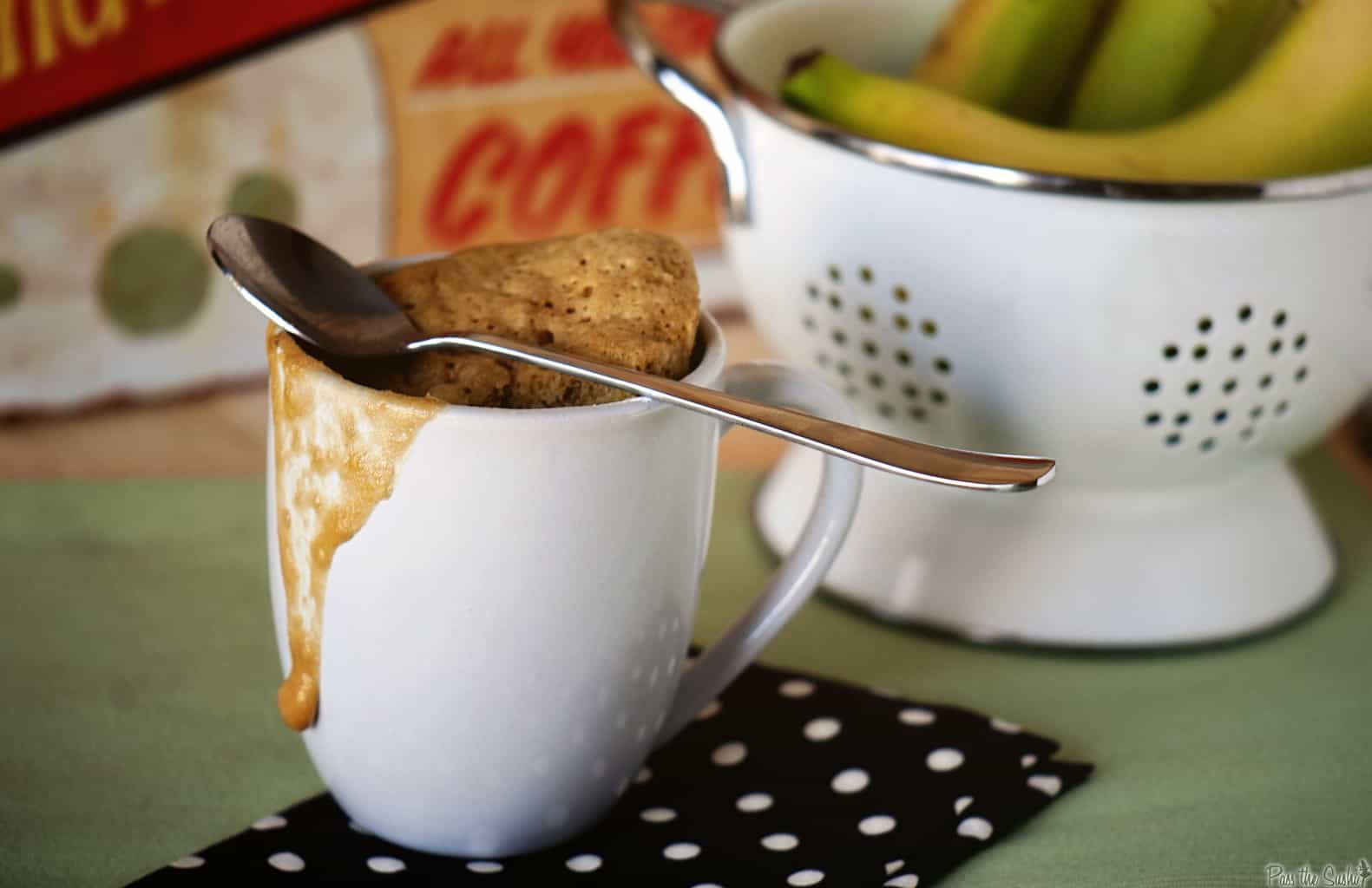 banana bread in a mug