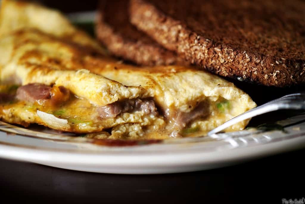 Prime Rib Omelet | Kita Roberts PassTheSushi.com