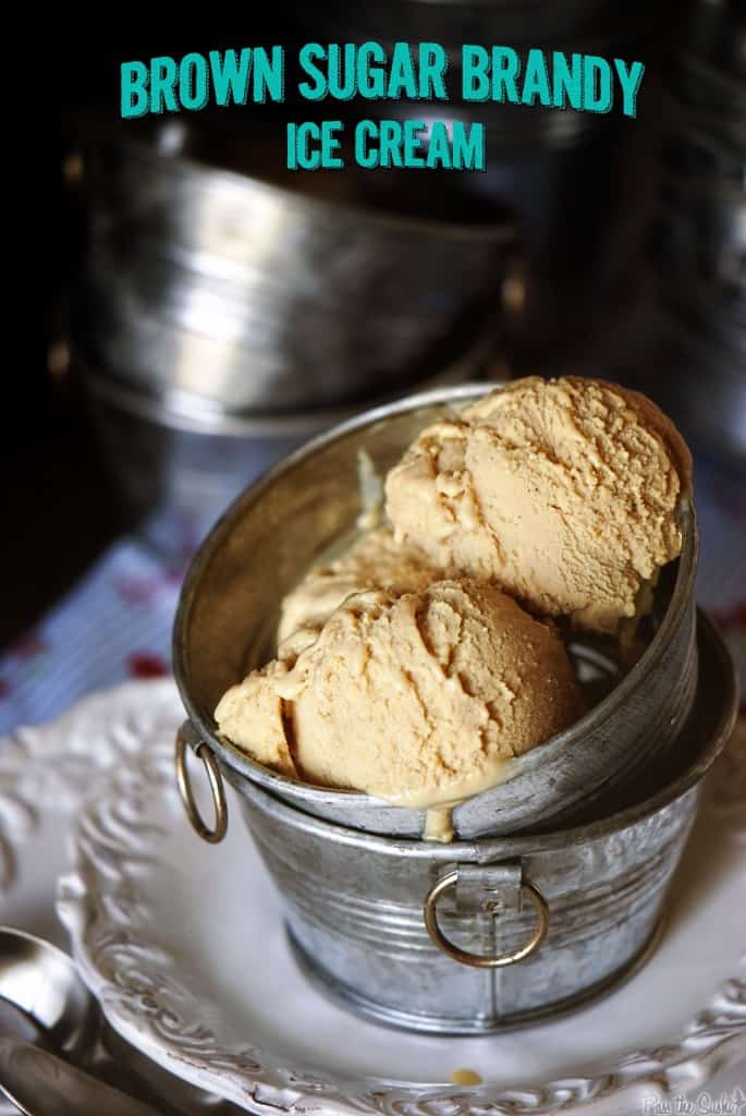 Brown Sugar Brandy Ice Cream in a galvanized pail | Kita Roberts PassTheSushi.com
