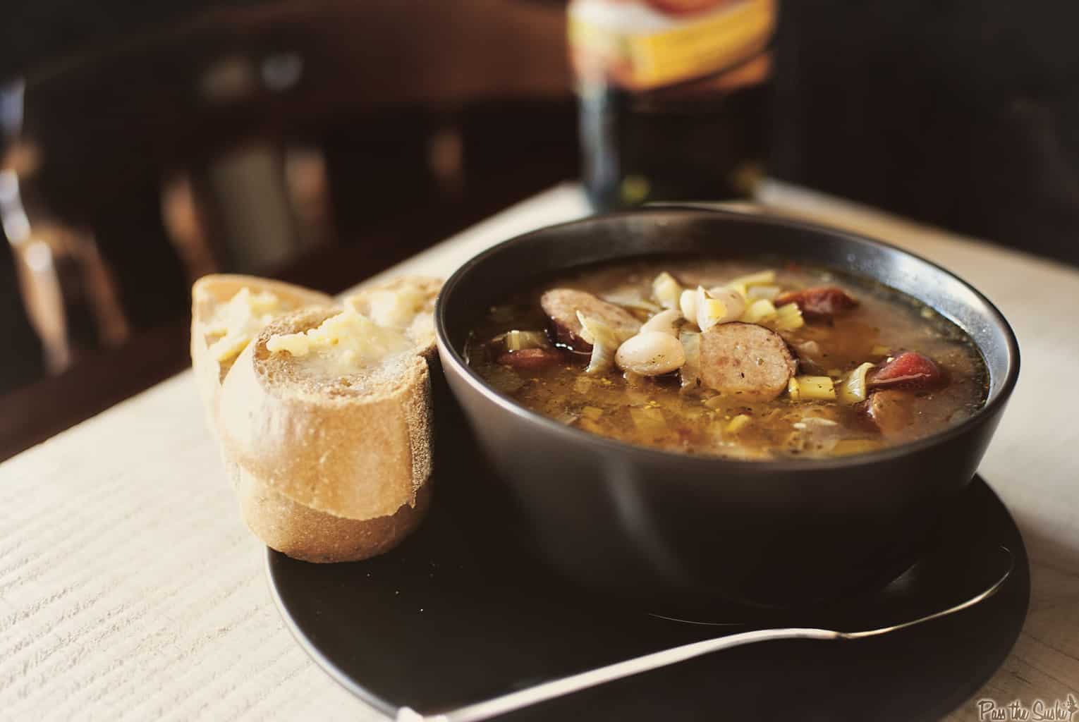 Rustic Bean Soup with Pesto