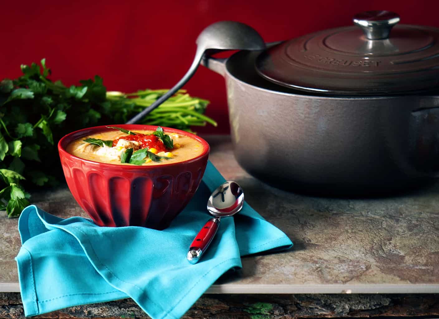 Chile and Corn Chowder & a BigKitchen Le Creuset Giveaway