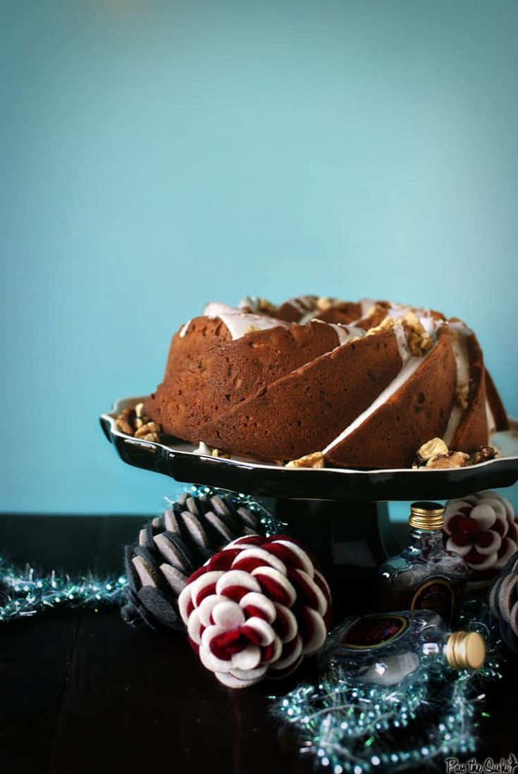 Banana-Nut Pound Cake with Maple Crown Royal Glaze