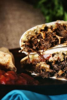Slow Cooker Chipotle Beef Burritos