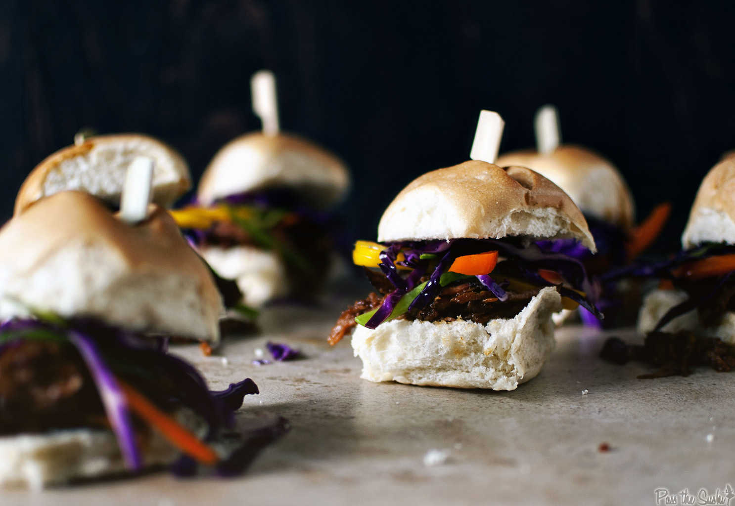 Slow Cooker Asian Sliders | Kita Roberts PassTheSushi.com