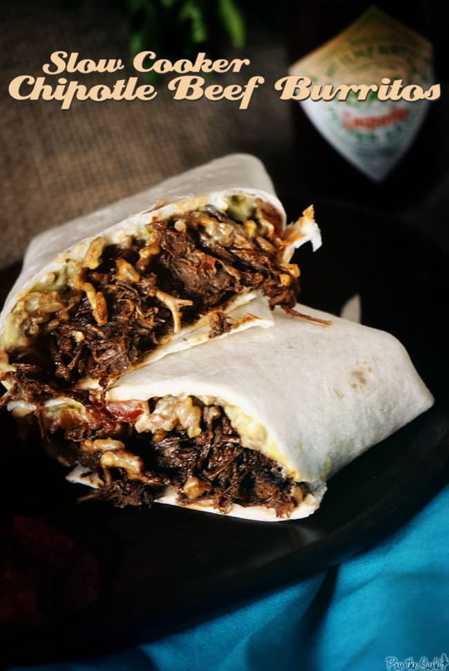 Slow Cooker Burritos with Chipotle Beef Kita Roberts