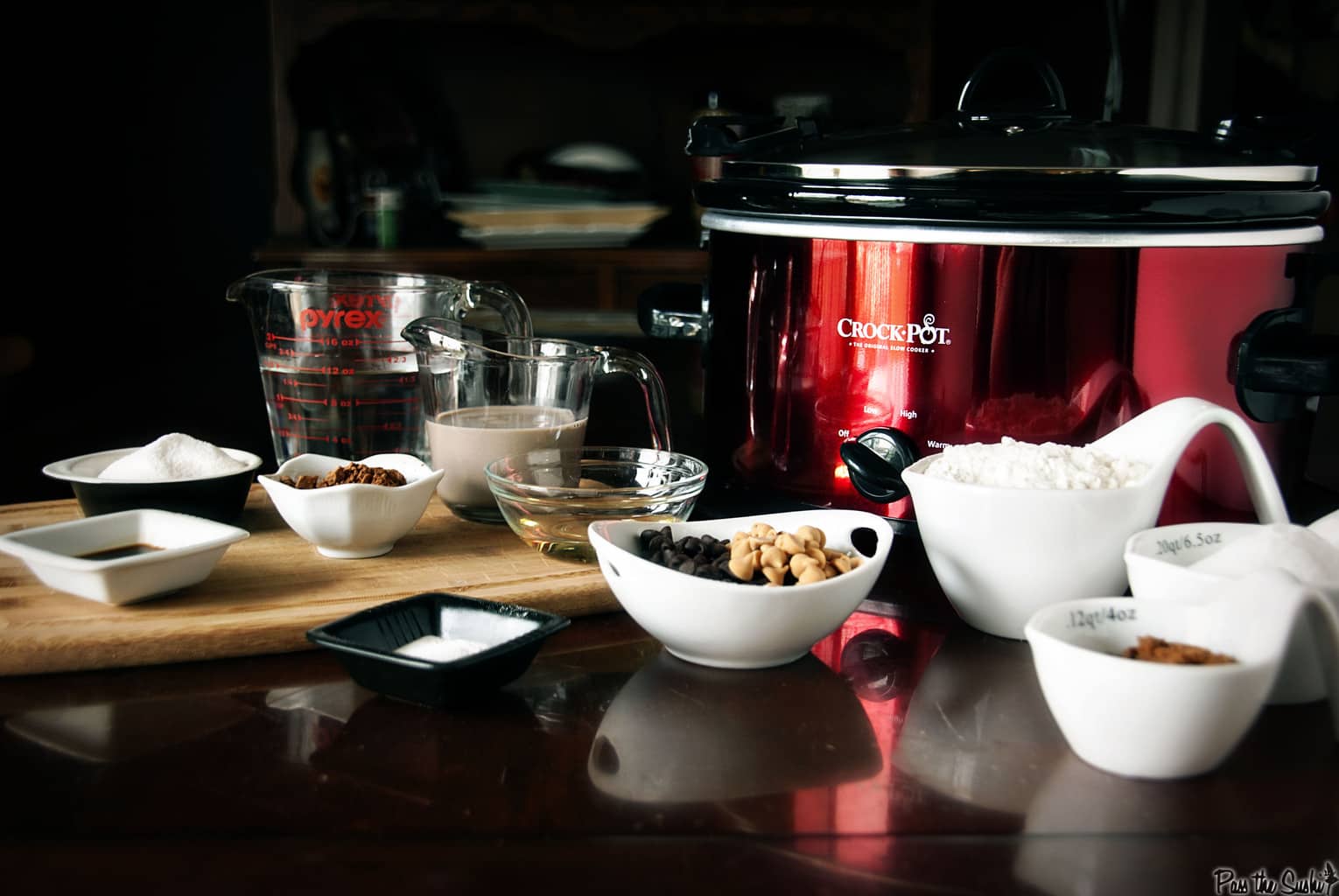 Slow Cooker Triple Chocolate & Peanut Butter Cake | Kita Roberts PassTheSushi.com