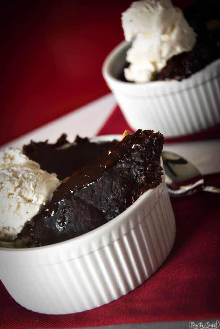 Slow Cooker Triple Chocolate & Peanut Butter Cake | Kita Roberts PassTheSushi.com