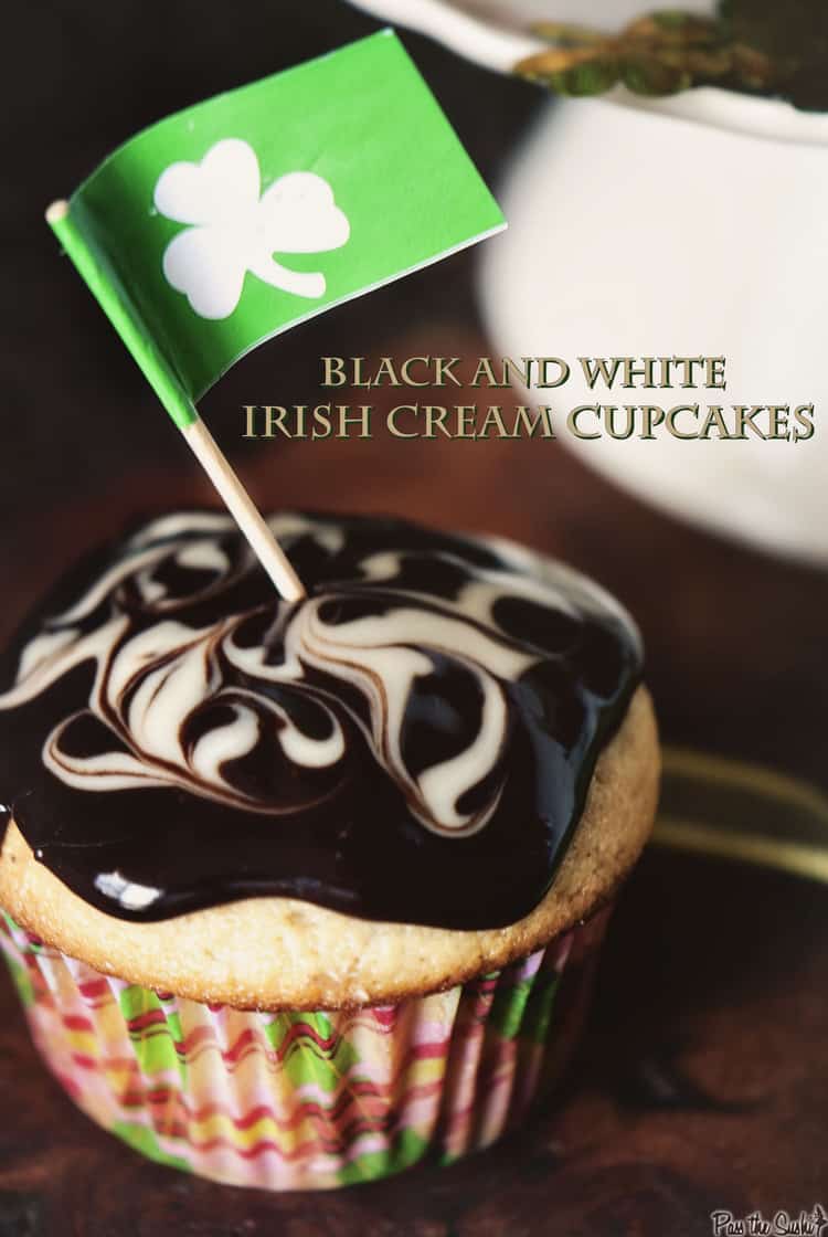 Black and White Irish Cream Cupcakes | Kita Roberts PassTheSushi.com