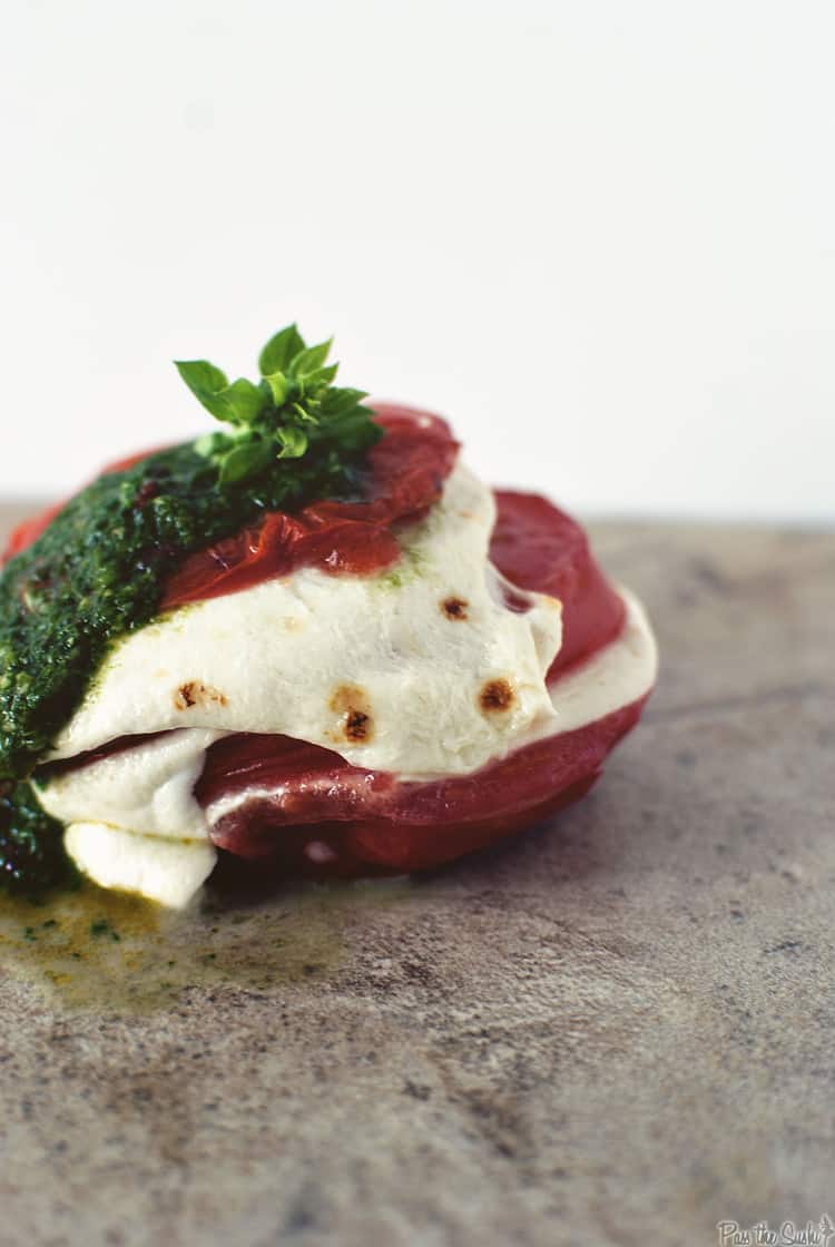 Broiled Caprese Salad | Kita Roberts PassTheSushi.com