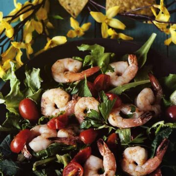 Grilled Tequila Shrimp Salad | Kita Roberts PassTheSushi.com