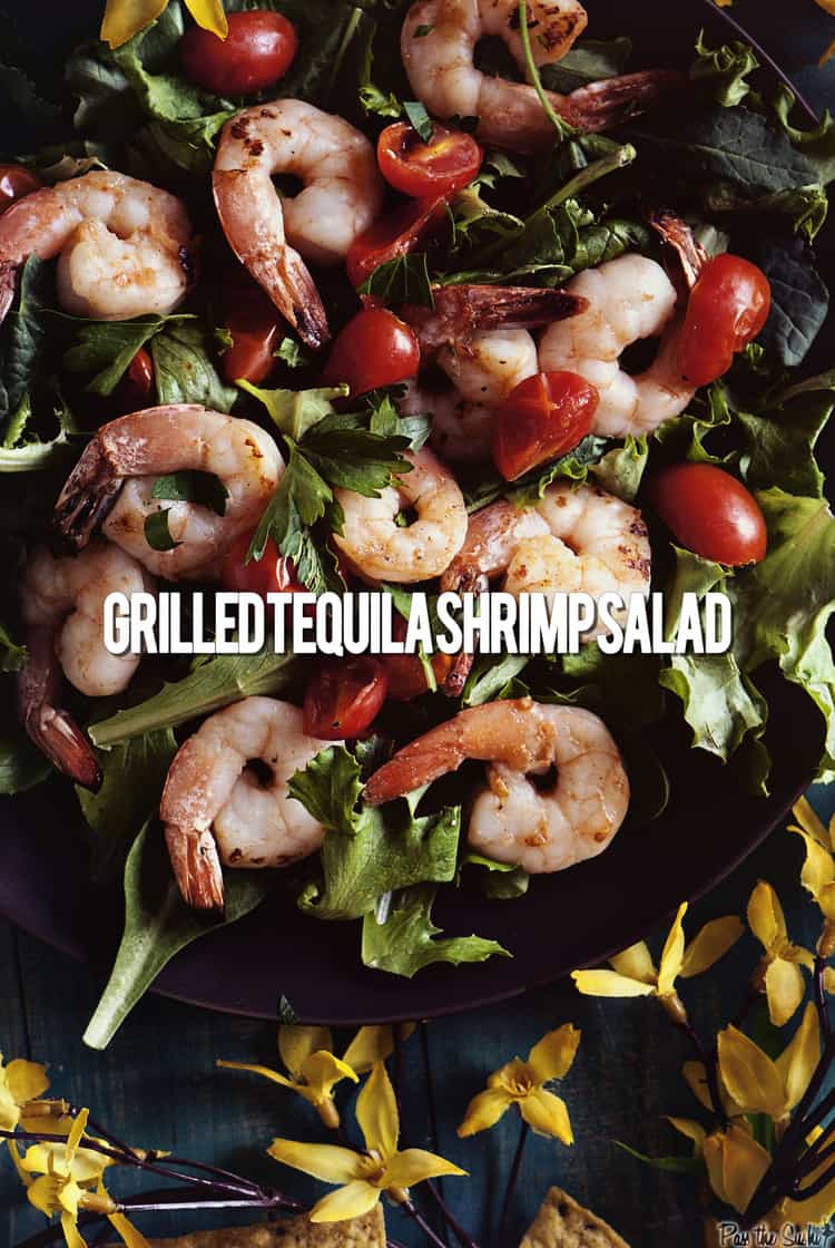 Grilled Tequila Shrimp Salad | Kita Roberts PassTheSushi.com