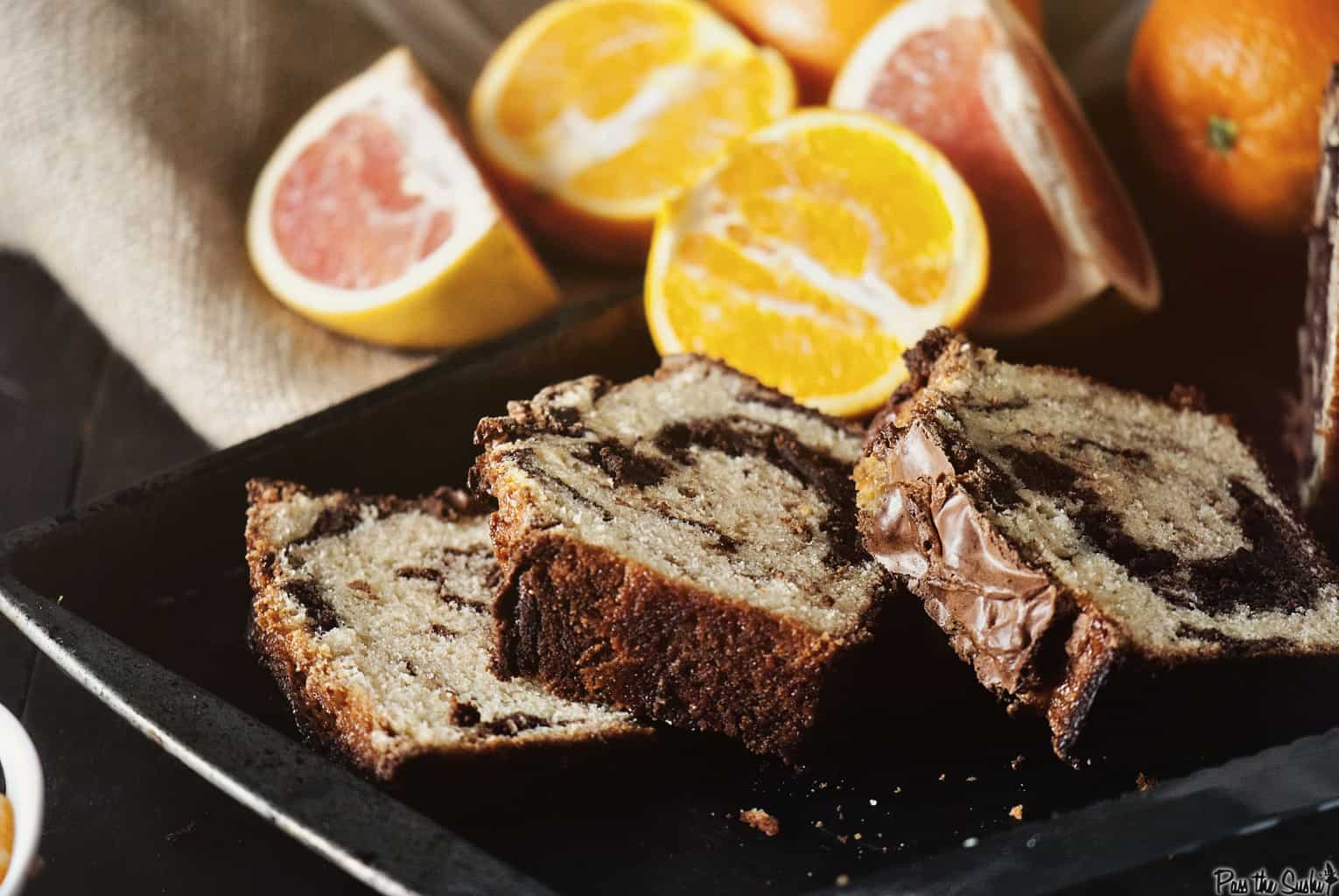 Chocolate Marble Loaf Cake | Kita Roberts PassTheSushi.com