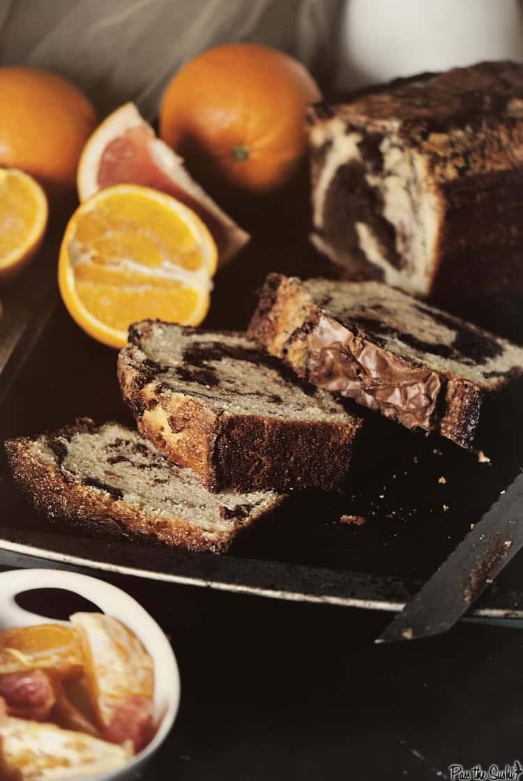 Chocolate Marble Loaf Cake | Kita Roberts PassTheSushi.com