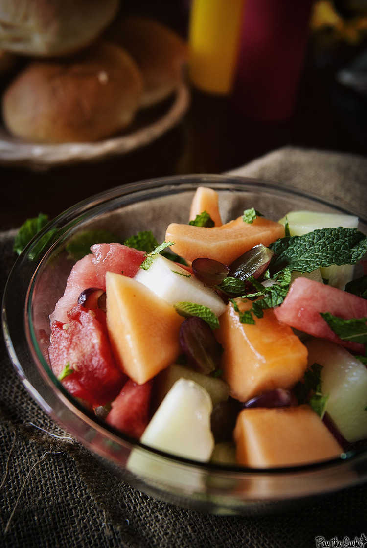 Fruit Salad with Honey Lime Syrup | Kita Roberts PassTheSushi.com