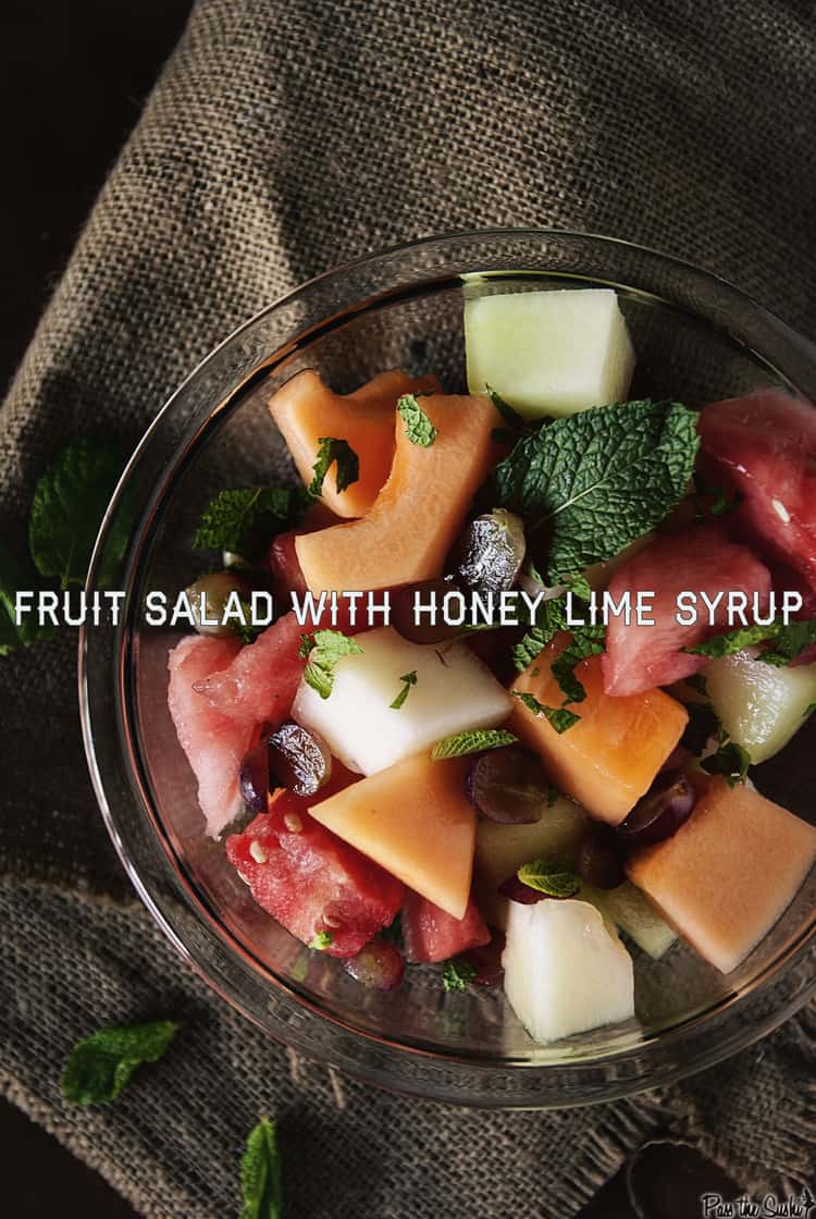 Fruit Salad with Honey Lime Syrup | Kita Roberts PassTheSushi.com