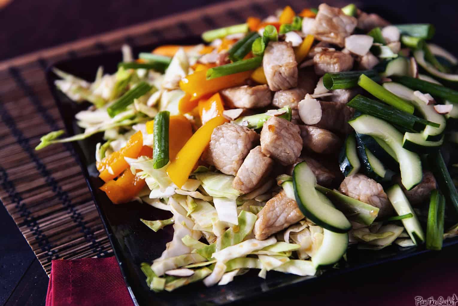 Asian Pork and Cabbage Salad Pass The Sushi