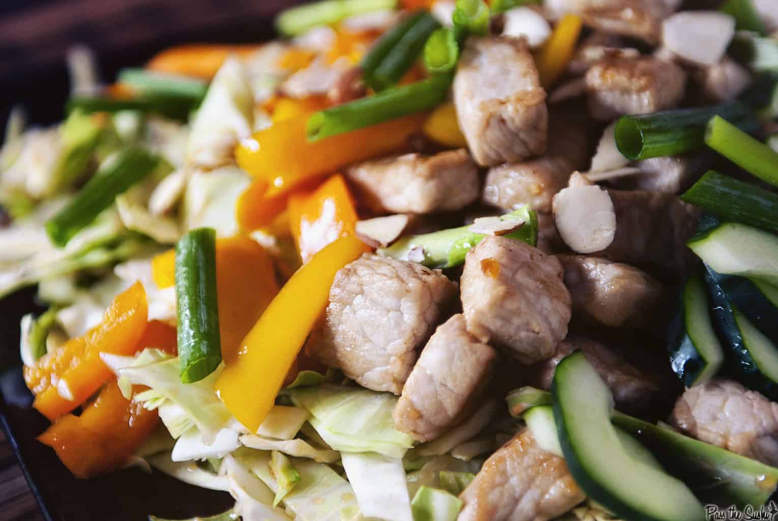 Asian Pork and Cabbage Salad Pass The Sushi