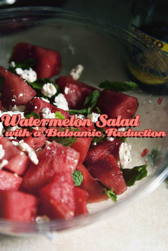 Watermelon Salad with a Balsamic Reduction | Kita Roberts PassTheSushi.com