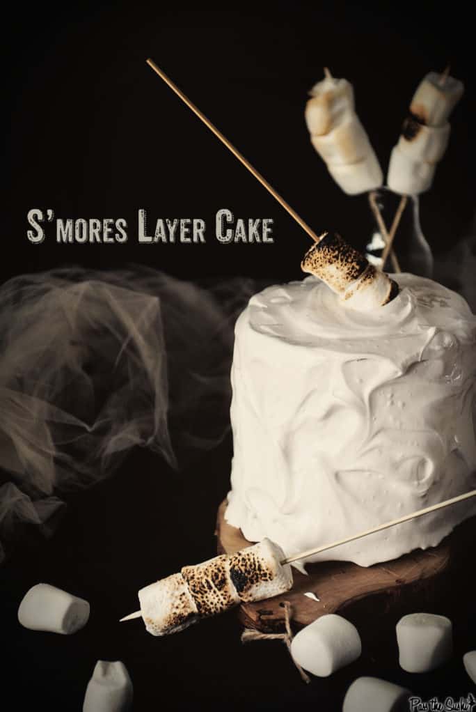 S’mores Layer Cake | Kita Roberts PassTheSushi.com