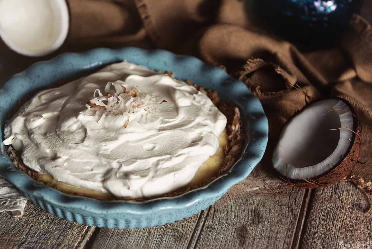 White Chocolate Coconut Cream Pie | Kita Roberts PassTheSushi.com