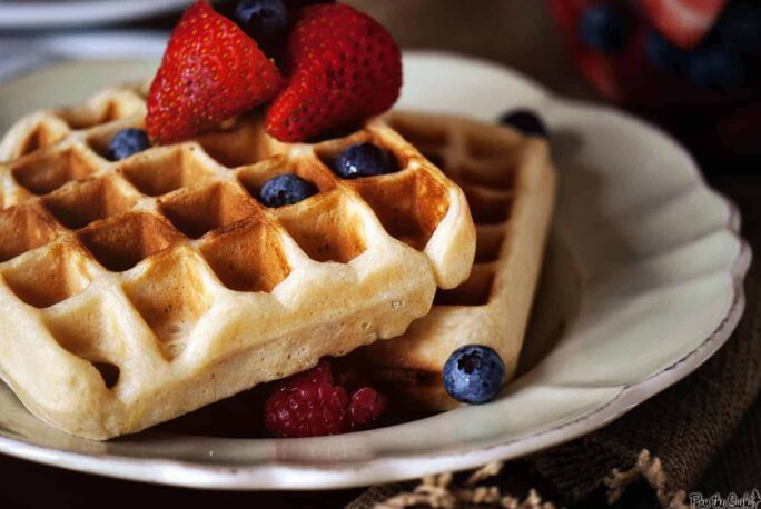 Belgian-Style Yeast Waffles - Pass The Sushi