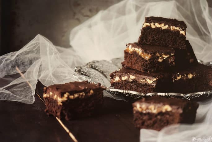 Caramel Hazelnut Brownies | Kita Roberts PassTheSushi.com