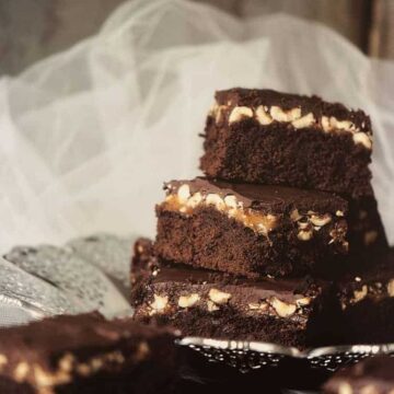 Caramel Hazelnut Brownies | Kita Roberts PassTheSushi.com