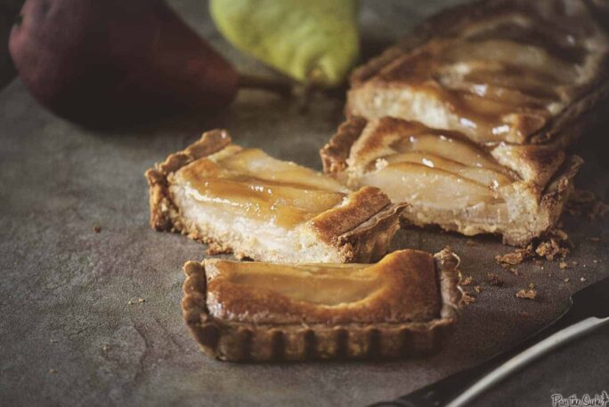 Whiskey Pear Tart | Kita Roberts PassTheSushi.com