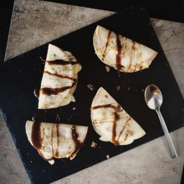 Apple and Brie Dessert Quesadillas | Kita Roberts PassTheSushi.com