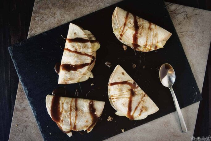 Apple and Brie Dessert Quesadillas | Kita Roberts PassTheSushi.com