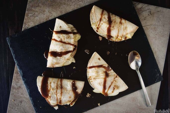 Apple and Brie Dessert Quesadillas | Kita Roberts PassTheSushi.com