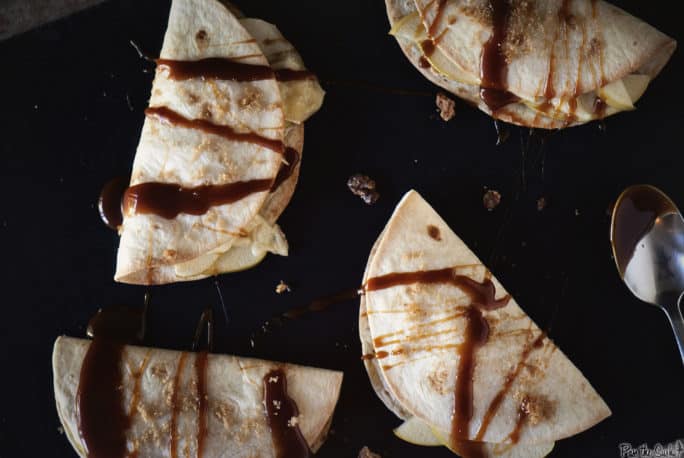 Apple and Brie Dessert Quesadillas | Kita Roberts PassTheSushi.com