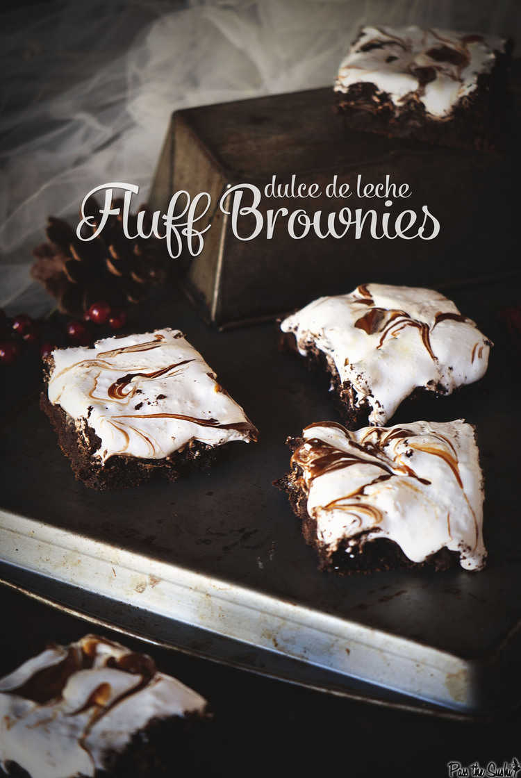 Dulce de Leche Fluff Brownies | Kita Roberts PassTheSushi.com