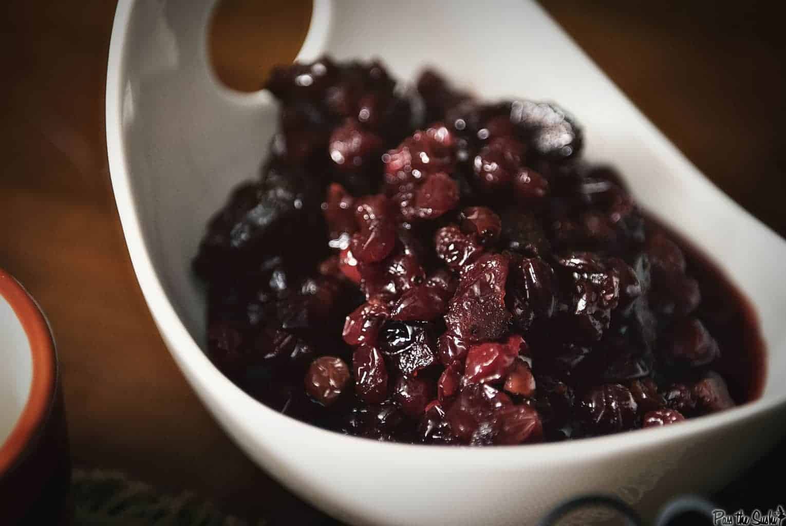 Rum Cranberry Sauce | Kita Roberts PassTheSushi.com