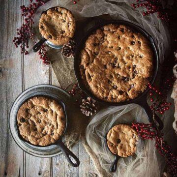 Chocolate Chip Skillet Cookie | Kita Roberts PassTheSushi.com