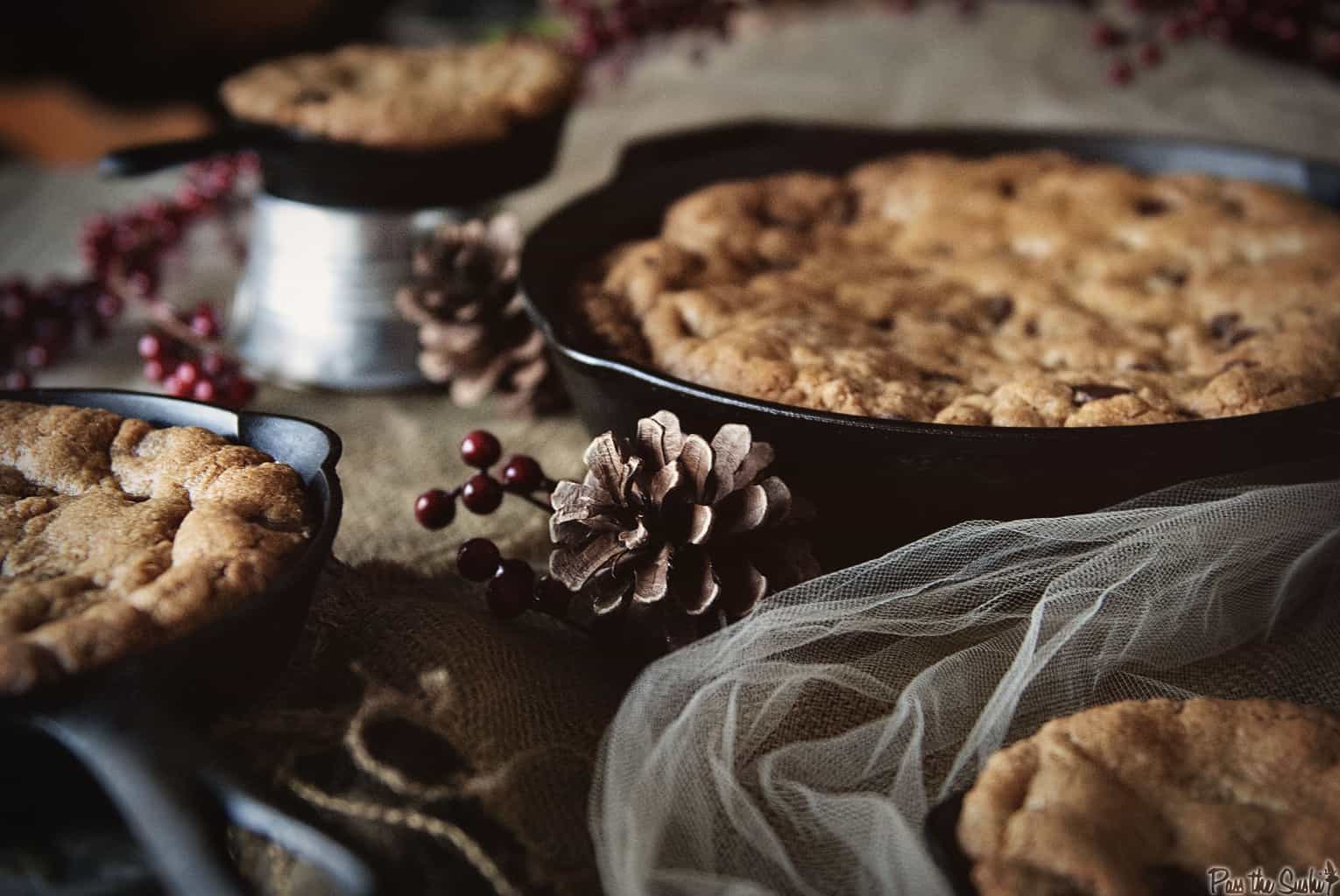 Chocolate Chip Skillet Cookie | Kita Roberts PassTheSushi.com