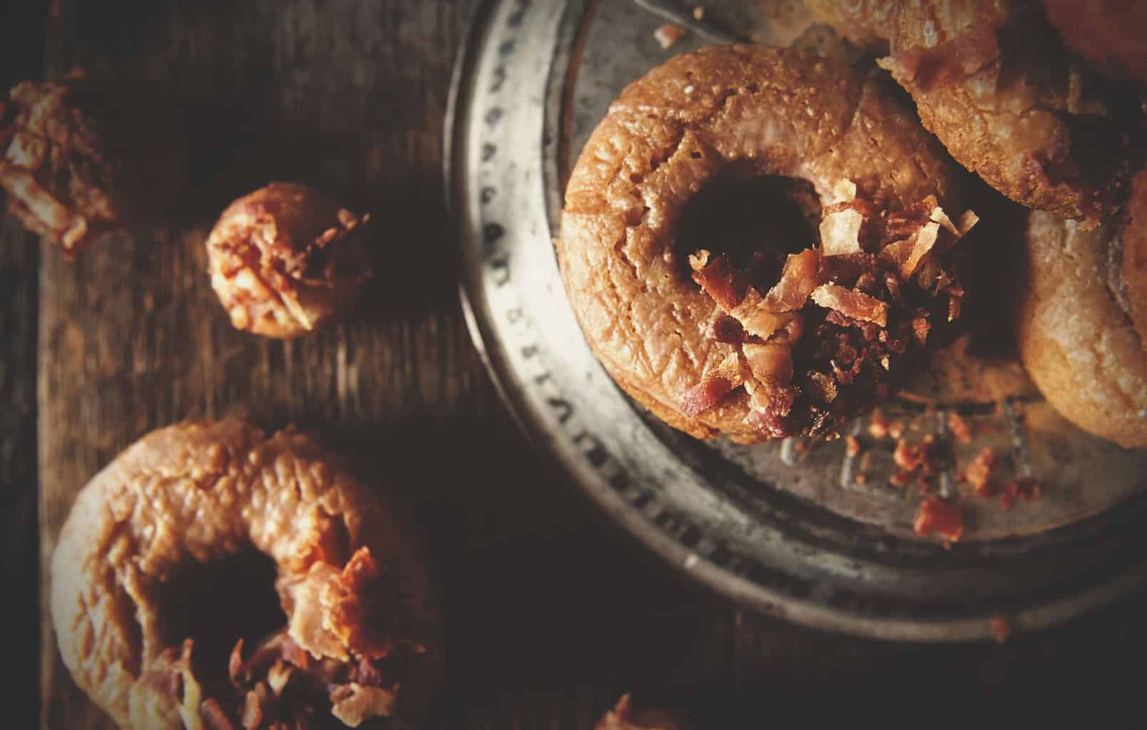 Bourbon Bacon Doughnuts | Kita Roberts PassTheSushi.com